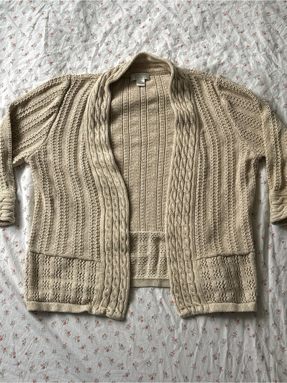 Christopher & Banks tan slouchy cardigan